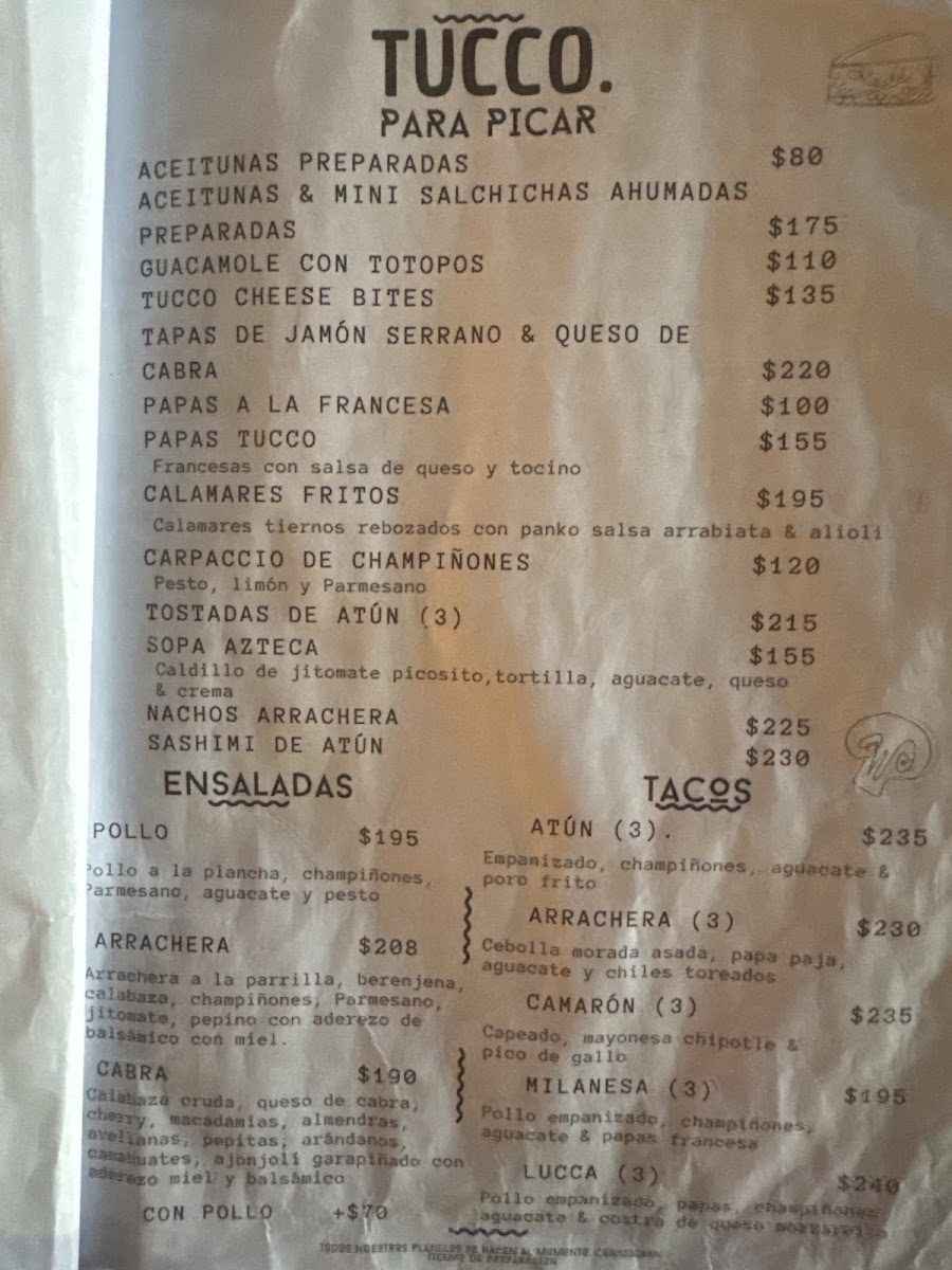 Tucco Menu - Image 2